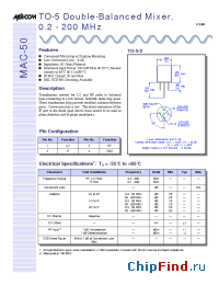 Datasheet MAC-50PIN manufacturer M/A-COM