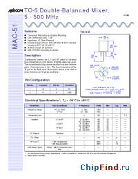 Datasheet MAC-51 manufacturer M/A-COM