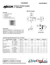 Datasheet MACPES0034 manufacturer M/A-COM