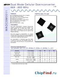 Datasheet MADCSM0011SMB manufacturer M/A-COM