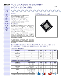 Datasheet MADCSM0012 manufacturer M/A-COM