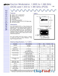 Datasheet MAMDCC0002 производства M/A-COM