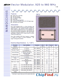 Datasheet MAMDCC0005 manufacturer M/A-COM