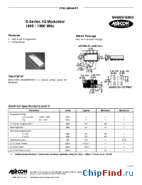 Datasheet MAMDES0003 производства M/A-COM