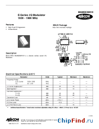 Datasheet MAMDES0010 manufacturer M/A-COM