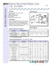 Datasheet MAMUSM0008-TB manufacturer M/A-COM