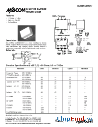 Datasheet MAMXES0047 manufacturer M/A-COM