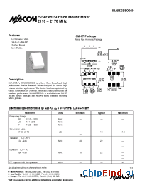 Datasheet MAMXES0050 manufacturer M/A-COM