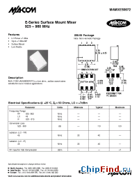 Datasheet MAMXES0072 manufacturer M/A-COM