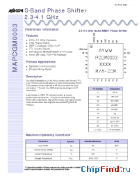 Datasheet MAPCGM0003 manufacturer M/A-COM