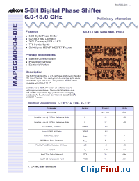 Datasheet MAPCGM0004-DIE manufacturer M/A-COM