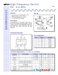 Datasheet MASWSS0005-SMB manufacturer M/A-COM