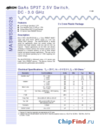 Datasheet MASWSS0028TR-3000 manufacturer M/A-COM