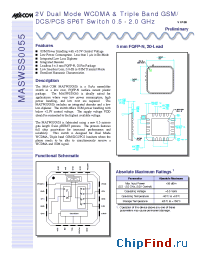 Datasheet MASWSS0055-XFLS0 manufacturer M/A-COM