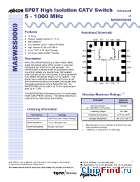 Datasheet MASWSS0069 manufacturer M/A-COM