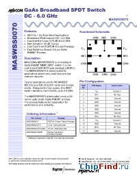 Datasheet MASWSS0070TR manufacturer M/A-COM