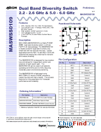 Datasheet MASWSS0109SMB manufacturer M/A-COM