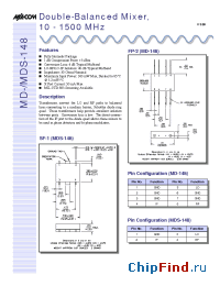 Datasheet MD-148PIN manufacturer M/A-COM