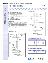 Datasheet MD-149PIN manufacturer M/A-COM