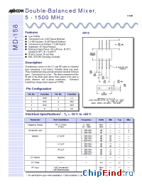 Datasheet MD-158PIN manufacturer M/A-COM