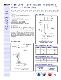 Datasheet MD-189PIN manufacturer M/A-COM