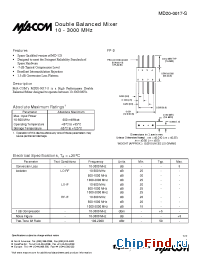 Datasheet MD20-0017-S manufacturer M/A-COM