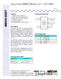 Datasheet MD54-0007 manufacturer M/A-COM