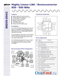 Datasheet MD59-0043TR manufacturer M/A-COM