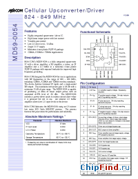 Datasheet MD59-0054 manufacturer M/A-COM