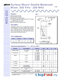 Datasheet MDS-222 manufacturer M/A-COM