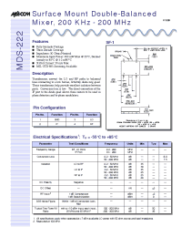 Datasheet MDS-222PIN manufacturer M/A-COM