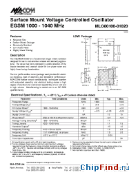 Datasheet MLO80100-01020 manufacturer M/A-COM