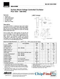 Datasheet MLO81100-01960 manufacturer M/A-COM