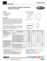 Datasheet MLS9033-00766TR manufacturer M/A-COM