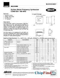 Datasheet MLS9102-00837TR manufacturer M/A-COM