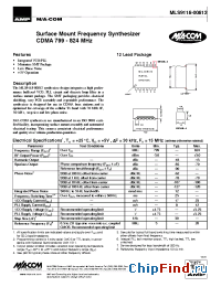 Datasheet MLS9118-00812 manufacturer M/A-COM
