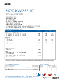 Datasheet MZ5210 manufacturer M/A-COM