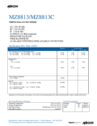 Datasheet MZ8813 manufacturer M/A-COM