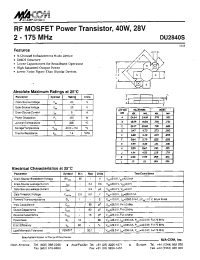 Datasheet NJG1309VB2-C9 производства M/A-COM