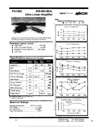 Datasheet PA1066 manufacturer M/A-COM