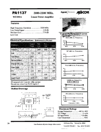 Datasheet PA1137 manufacturer M/A-COM