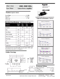 Datasheet PA1153 manufacturer M/A-COM