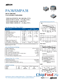 Datasheet PA38 manufacturer M/A-COM