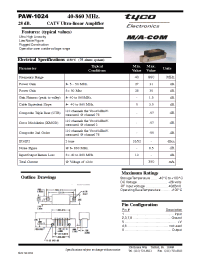 Datasheet PAW- manufacturer M/A-COM