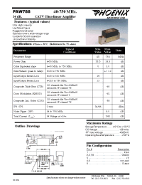 Datasheet PAW788 manufacturer M/A-COM