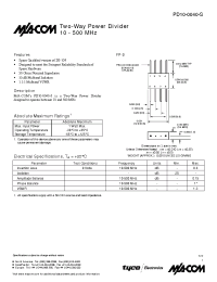 Datasheet PD10-0040-S manufacturer M/A-COM