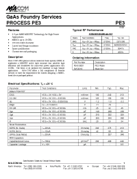 Datasheet PE3 manufacturer M/A-COM