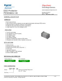 Datasheet PESD0603-140 manufacturer M/A-COM