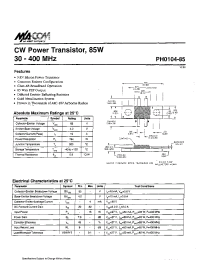 Datasheet PH0104-85 manufacturer M/A-COM