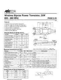 Datasheet PH081O-35 manufacturer M/A-COM